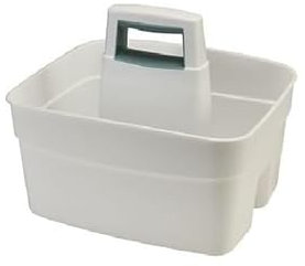 Deep Multipurpose Cleaning Caddy with Handle - for Indoors or Outdoors (WHITE)