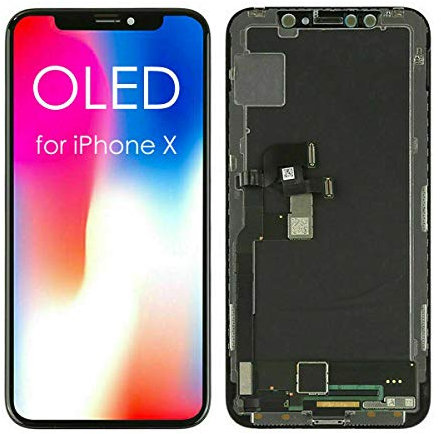 Pantalla LCD OLED para iPhone X 10 de repuesto + pantalla táctil 3D con adhesivo y kit de herramientas incluidos, color negro
