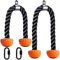 Kapika Corde Triceps Corde Tirage Triceps Rope pour Salle de Sport, Corde Triceps Longue 71,1 cm et 91,4 cm, idéal pour la Corde de Traction du Visage et la Corde à Tirer, Orange