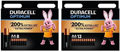 DURACELL Optimum AA & AAA-Batterien (Kombipackung mit 20 Stück) – Alkaline-Batterien 1,5 V
