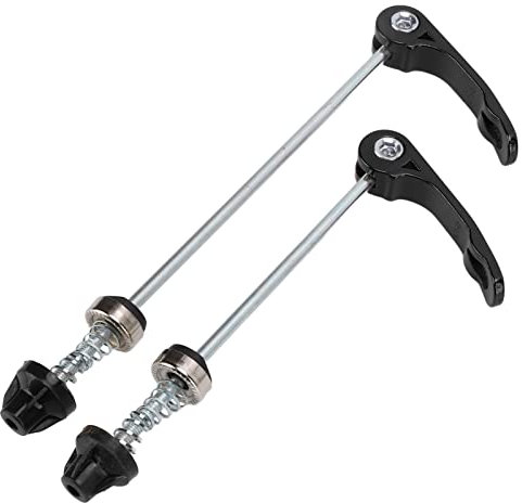 Alomejor 1 Pair/set Bicycle Wheel Hub Skewers Bicycle Front Rear Quick Release Skewers Bicycle Quick Release Skewers Bike Quick Release Lever(black)