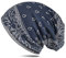 WANSSY® Damen Herren Unisex Uni Farbe Beanie mit Färbemuster Federmuster Fashion Einheitshröße Kopfbedeckung (Navy)