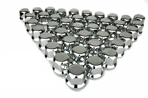 40x LKW Radmutternkappen 33mm Radkappen Radschraubenkappen Chrom Schrauben Kappen Kunststoff LKW Anhänger
