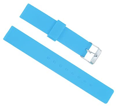 sourcing map Soft Rubber Watch Band 16mm Width, Replacement Silicone Watch Strap, Sky Blue