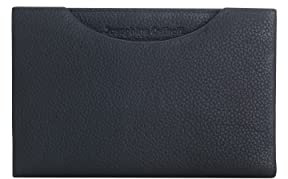 Josephine Osthoff Hamburg Flache Geldbörse echt Leder mit RFID Schutz, Farbe:Schwarz