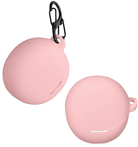 kwmobile Custodia Silicone Cuffie Compatibile con Oppo Enco Air 3 Cover - Custodia Porta Auricolari con Moschettone - Case rosa antico