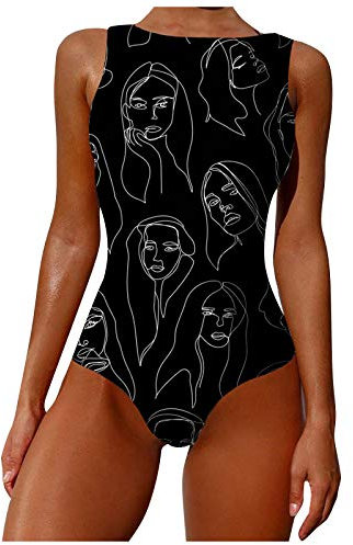 NOAGENJT costume intero sportivo donna piscina costumi carnevale donna costumi interi donna piscina costume piscina donna intero Costume Da Bagno Donna Piscina costume intero donna sexy xxl M 5.99
