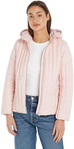 Tommy Hilfiger Feminine LW Down Jacket WW0WW40484 Doudounes, Rose (Whimsy Pink), L Femme