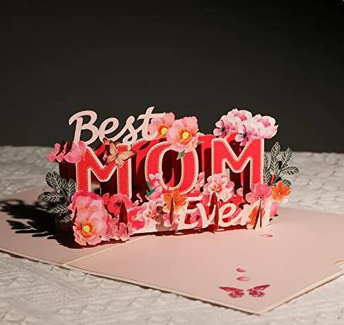 Ein Blatt Muttertag Muttertag Geburtstag 3D Grußkarte Exquisite Form Liebe Mama Karte Dankbarkeit Mutter Nachricht Karte Postkarte Muttertag Segen Geschenk A02