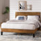Zinus Tonja Lit 180 x 200 cm - 30 cm de hauter - Lit Super King - Cadre de lit en bois avec tête de lit - Marron