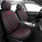 Udpomb Auto-Sitzbezüge Vordersitze aus Leder - Universelle Passform, Wasserdicht & Kratzfest, Airbag Kompatibel, Einfache Installation & Stilvolles Design, Autositz Zubehör (Schwarz&Rot)