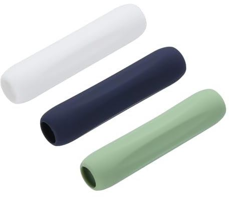 sourcing map 3pcs Pen Grip Silicone Case Silicone Ergonomic Design Sleeve Holder for 1st and 2nd Generation Stylus Pens, White, Blue, Green
