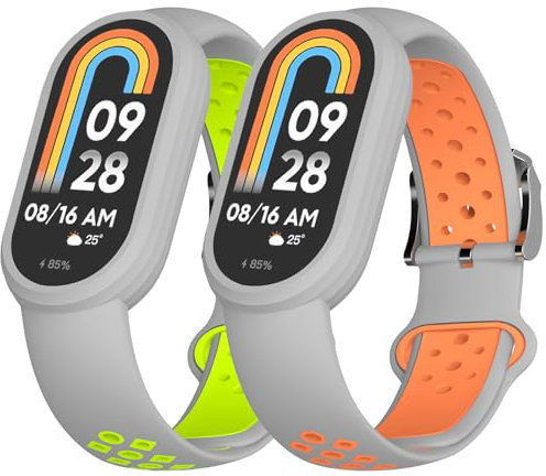 Th-some Armband für Xiaomi Mi Band 8 Ersatzarmband, Silikon Ersatz Sport Armband für Xiaomi Mi Band 8, Verstellbares Wasserdichtes Silikon Uhrenarmband Kompatibel mit Xiaomi Mi Band 8