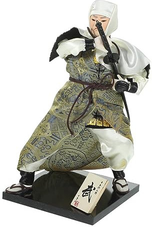 Amosfun Samurai-Puppe Krieger-Figur-statue Ninja-actionfigur Samurai-statue Samurai-Modell Samurai-wohndekoration Hausverzierung Teedekorationszubehör Japan Baumwollfaden Schreibtisch