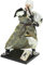 Amosfun Samurai-Puppe Krieger-Figur-statue Ninja-actionfigur Samurai-statue Samurai-Modell Samurai-wohndekoration Hausverzierung Teedekorationszubehör Japan Baumwollfaden Schreibtisch