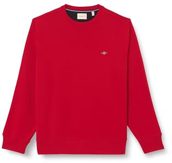 GANT Herren REG Shield C-Neck Sweat Sweatshirt, Ruby RED, L