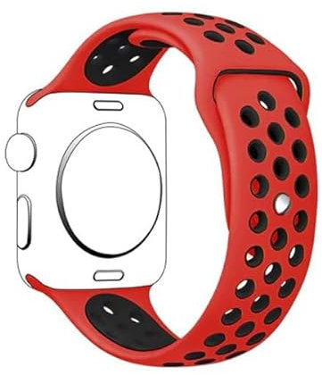 Gift4Me Correa Deportiva Compatible con Reloj TicWatch Pro 3 GPS - Negro Rojo