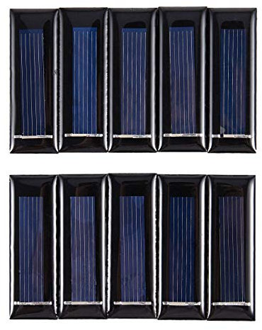 MOLERRI 10 Pieces Mini Panneau Solaire Nouveau 0.5 V 100 mA Panneaux Solaires Panneaux photovoltaiques Module Solaire chargeur de batterie DIY 53 * 18 * 2.5mm