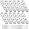 Flat Brackets for Wood, 12Pcs Stainless Steel Straight Braces Bracket Metal Mending Joining Plates with Screws for Furniture Connector Fixing