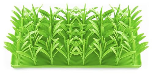 Grasmatte Katze, Grasmatte Silikon Katze, Cat Grass Mat Silicone, Gras Matte Katzen, Interaktive Schnüffelmatten für Hunde und Katzen, Futterspiel für das Training der Nase (1)