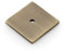 Square Kitchen Door Knob Backplate - Antique Brass 38mm x 38mm Cabinet Plate