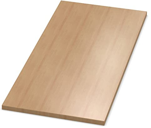 AUPROTEC Tischplatte 28mm Weißbuche 2000 mm x 1000 mm Holzplatte melaminharzbeschichtet Spanplatte mit 2mm ABS Kante Auswahl: 200x100 cm