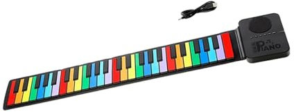 kowaku Tastiera per pianoforte flessibile arrotolabile a 37 tasti Tastiera per pianoforte musicale digitale Tastiera per pianoforte elettrico per la