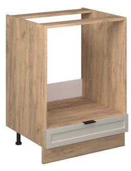 Vicco Herdumbauschrank Fame-Line, Herdschrank, GrauBeige, 60 cm ohne Arbeitsplatte