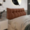 BNCKTRD Rückenkissen Keilkissen Rückenlehne Kissen für Bett Sofa Kopfteil Gepolstert Bettkissen Wandkissen Sofakissen Groß Rueckenkissen Couchkissen Dekokissen Kordsamt Braun 160cm
