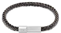 Calvin Klein Armband für Herren Kollektion INDUSTRIAL FACETS mit Schwarzem Leder und Verschluss aus Edelstahl - 35100047
