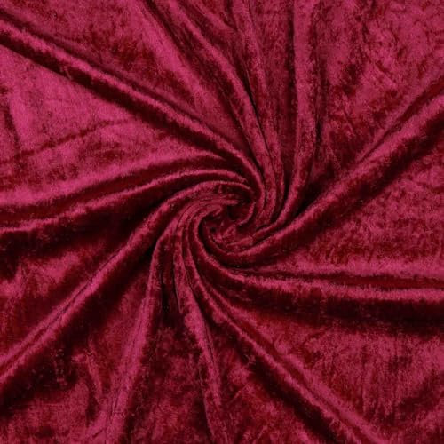 VmG-Store Tessuto in velluto pannato, 2 m x 145 cm, da cucire, non al metro, lucido, elasticizzato, per tende, costumi, vestiti, tovaglia, tessuto decorativo (008 vino)