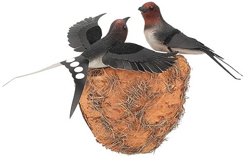 Happyyami 1satz Künstliches Vogelnest Deko Figur Mit Kreativer Gestaltung Für Garten Und Terrasse Langlebige Und Einfach Zu Installierende Frühlingsdekoration