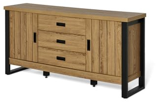 Jahnke Sideboard Riva SB 150 Montana Eiche/SCHWARZ