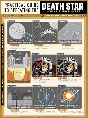Komar Wandbild- Star Wars Death Star Defeating Guide - Größe 30 x 40 cm - Poster, Kinderzimmer, Dekoration - gerollt ohne Rahmen, Grau
