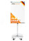 OfficeMarshal Flipchart Whiteboard mobil mit Rollenfuss Ständer 73x105cm | Höhenverstellbar bis 210cm, Beschreibbar, Trocken abwischbar, magnetisch (Shark)