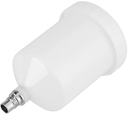 Tomvorks Feed Plastic Paint Cup Pot, 600ml Capacity Air Spray Gun Thread Connector, Made of Sturdy Plastic with Strong Strength, Suitable for SATA JET 1000B Model