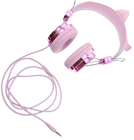 NUOBESTY auricolare kiddikutter cuffie con microfono cugfie unicorni cuffiette con microfono cuffie audio auricolari per la scuola cuffie cablate per cuffie on-ear per AbS