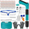 Manual Concrete Nail Gun Kit: 5 Speed Adjustable Upgraded Manual Nailer with 150pcs Nails Multipurpose Mini Nail Gun Cordless for Concrete Walls Ceiling Fixture Install Removable and Portable