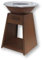 Brasero Plancha 2-en-1 Livona + Set de 9 ustensiles | 58,5 cm, Hauteur 81 cm, Base en Acier Corten avec Tiroir à Cendres et Rangement Bois