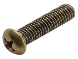 M2 M2.5 M3 M4 M5 M6 Brass Cross Round Head Screw Copper Pan Head Screw Bolt(30mm,M5-4pcs)