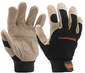 Sägenspezi Ranger Forsthandschuhe – Rindspaltleder Arbeitshandschuhe zum Holzhacken & Spalten - Größen S - XXL (XXL / 12)