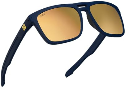 SunGod Tempests™ Sunglasses - Lightweight Eyewear with UV400 Protection Frame - Navy Gold