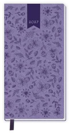 TRÖTSCH - Taschenterminer Soft Touch Blumen 2027 : Terminkalender 8x15 cm: Soft Touch Terminkalender