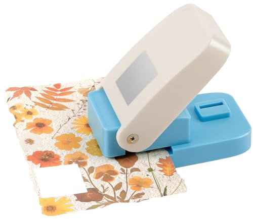 AOOSU Stempelstanzer, Motivstanzer Quadrat Briefmarkenstanzer, Stempeln Sie Hebelstanzer, Stanzer für Bastelarbeiten, Scrapbooking, Papierbasteln, Kartenherstellung