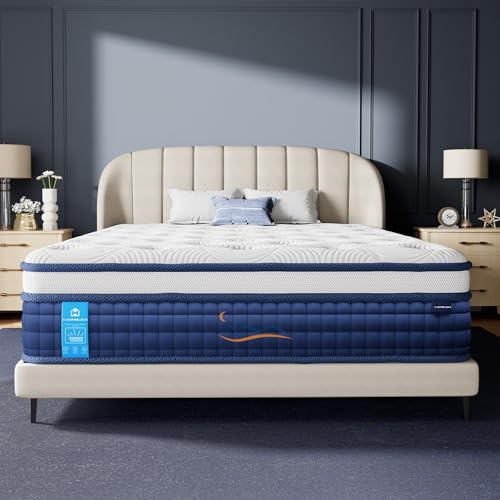 HOMRELEXA Matratze 90x200 H3 26cm hoch, Gel Memory Schaum Taschenfederkern Matratze, Ergonomische 7 Zonen Orthopädische Hybrid Matratze mit Randverstärkung, Öko-Tex & CertiPUR Zertifiziert