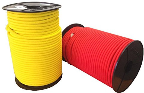 Expanderseil 6mm Gummiseil Gummikordel Expanderseil 10m - 100m für Plane LKW Netze Zelte Abdeckungen (10 m, Gelb)