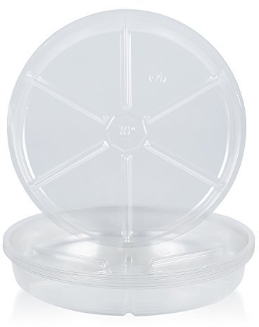 Idyllize Lot de 10 soucoupes en plastique transparent pour pots de fleurs de 10,2 cm
