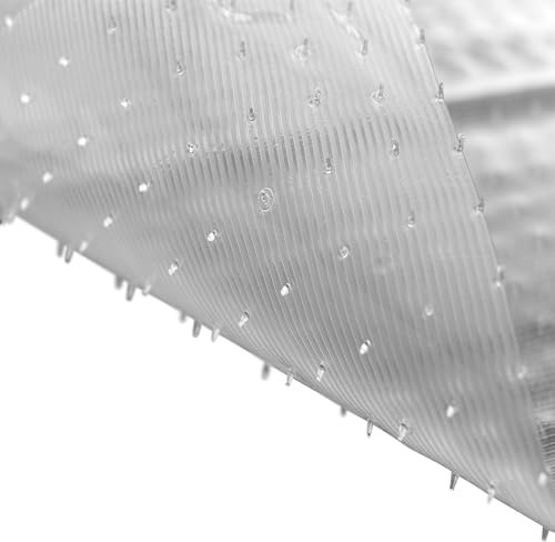 RESILIA Clear Vinyl Plastic Floor Runner/Protector for Low-Pile Carpet - Easy to Clean, Stain-Resistant Vinyl, Clear, 27 Inches Wide x 6 Feet Long, Made in The USA