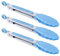 MSY BIGSUNNY Mini-Servierzange, Silikon Küchenzange, 17,8 cm, Blau, 3 Stück