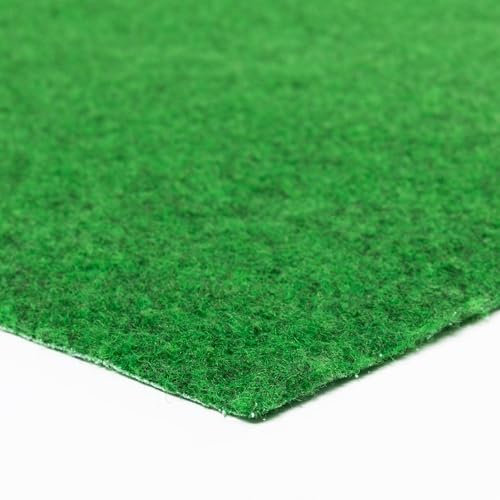 Steffensmeier Kunstrasen Nadelfilz Wembley XL | 8 mm | integrierte Drainage mit Noppen | Balkon, Terrasse, Garten | Meterware | Größe: 200x800 cm